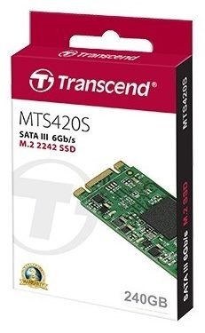 Dysk SSD M.2 TRANSCEND MTS420S 240 GB MTS420S (M.2 2242″ /240 GB /SATA III (6 Gb/s) /560MB/s /500MB/s)