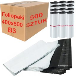 Foliopaki Kurierskie Białe B3 400x500mm - 500 szt.