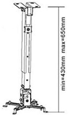 Uchwyt do projektora MACLEAN BRACKETS MC-581 (20 kg/430 - 650mm)