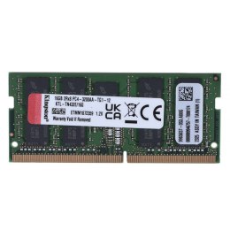 Pamięć KINGSTON (SODIMM/DDR4/16 MB/3200MHz/1.2V/22 CLCL/SINGLE)